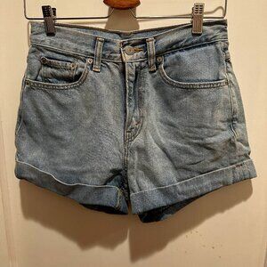 Levis High-Rise Denim Jean Shorts